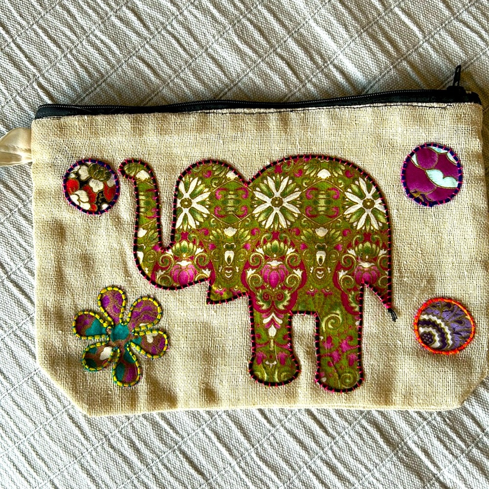 Wristlet, handmade and stiched.